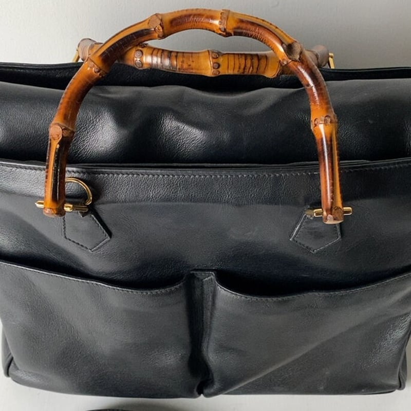 GUCCI オールドグッチ バンブーレザーバッグ 2wayショルダー付き GUCCI オールドグッチ バンブーレザーバッグ 2wayショルダー付き
