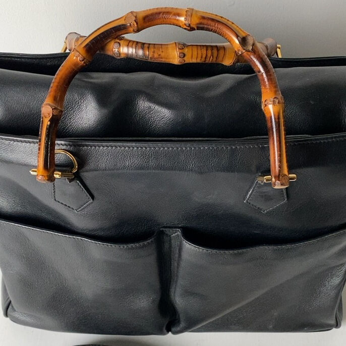 GUCCI オールドグッチ バンブーレザーバッグ 2wayショルダー付き GUCCI オールドグッチ バンブーレザーバッグ 2wayショルダー付き