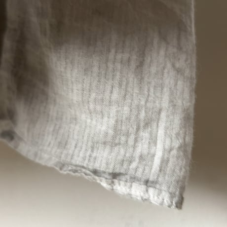 maison de soil メゾンドソイル 80番手オーガニックボイルストライプ素材を使用したHANDDYE(手染め)シリーズピンタック ドレス ワンピース  size 2  中古美品