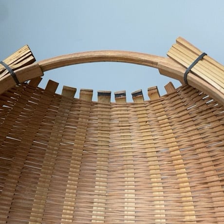 片口ざる 横幅41cm  箕ざる 片口かご 箕かご 竹工芸 工芸品  伝統工芸  野菜カゴ 米研ぎザル  天然素材 竹ざる 美品