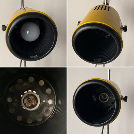 SWAN DENKI スワン電器  ヴィンテージ フロアライト フロアスタンド  間接照明 照明器具  イエロー/ブラック  ジャパンヴィンテージ 珍品 完品