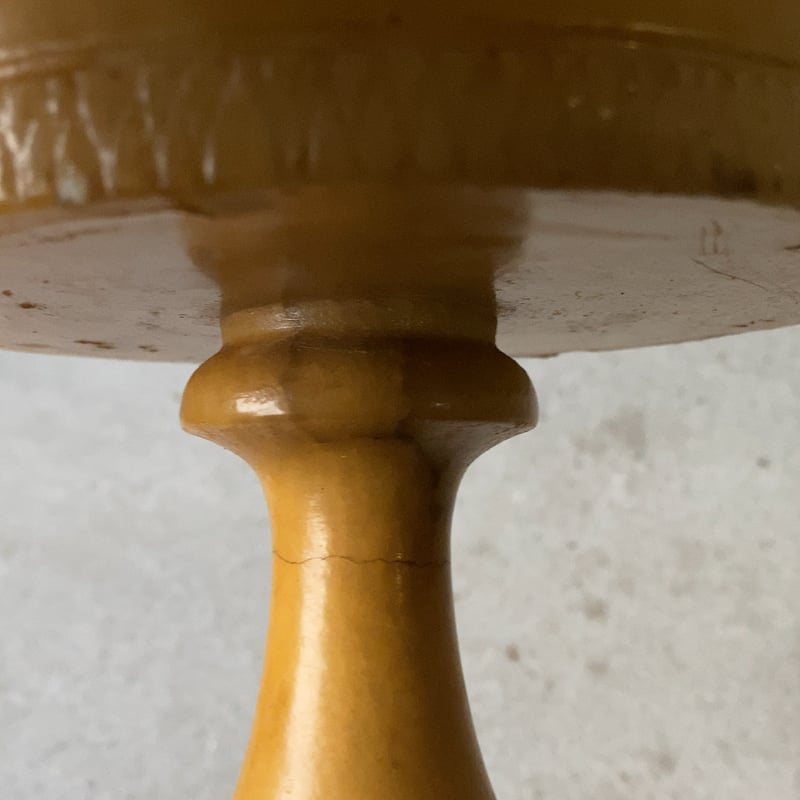 ヴィンテージ ストーンランプ 石の照明 大理石 マスタードカラー