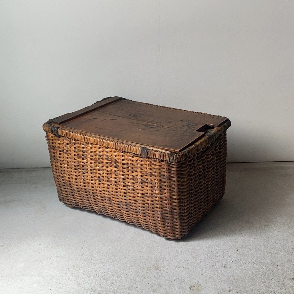 竹籠収納昭和9年ヴィンテージ昭和レトロ