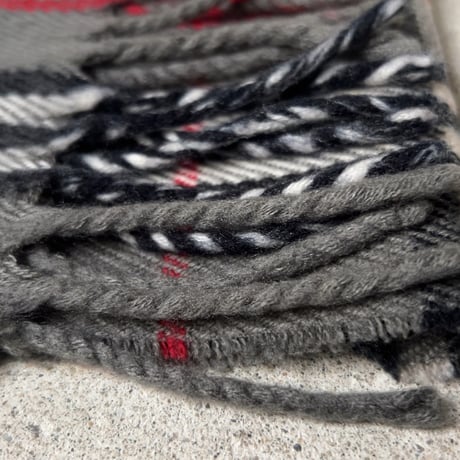 BURBERRYS バーバリーズ  LAMBSWOOL 100% ラムウール マフラー グレーノバチェック　70s～80s イギリスヴィンテージ made in england 中古品