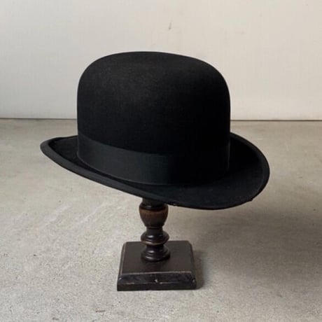 THE Hawk Hats  best under the sun  ヴィンテージ ボーラーハット size 6 3/4 実寸54cm ブラック ダービーハット 古い山高帽  ザ ホークハッツ