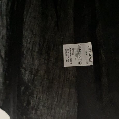 UNIVERSAL TISSU  ユニバーサルティシュ チュニックワンピース リネン100%  ブラック 中古美品