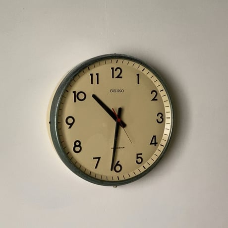 SEIKO セイコー 70s 学校時計 3針 赤針 トランジスター 昭和期 1970年代 オールドセイコー ヴィンテージウォールクロック ジャパンヴィンテージ 実働品