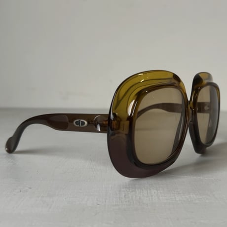 Christian Dior クリスチャンディオール ヴィンテージサングラス  アイウェア 眼鏡 ダークグリーン 鶯色 オールドディオール 中古品（難あり)