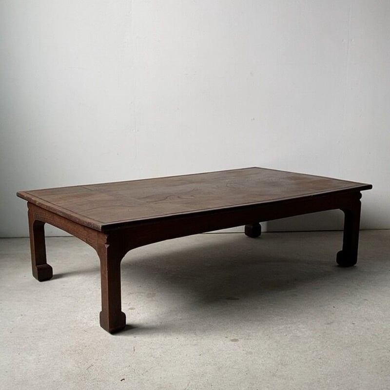 竹の重いテーブル 竹製品 年代物 骨董 本タガヤ 座敷卓 座卓 時代もの 希少