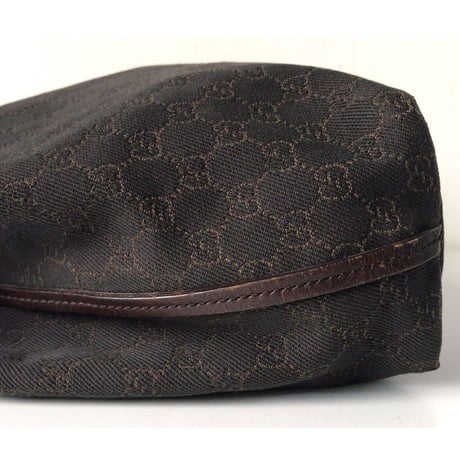 GUCCI グッチ   GGキャンバス   レザーロープトートバッグ   ダークブラウン   ヴィンテージ   中古美品