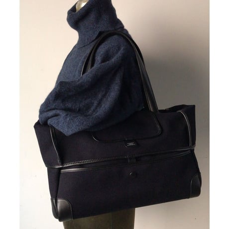 HERMES エルメス  パスパス 35 マリン (ダークネイビー) □R刻印トワルゴエラン/ヴォー バレニア トートバッグ 2way仕様  中古極美品