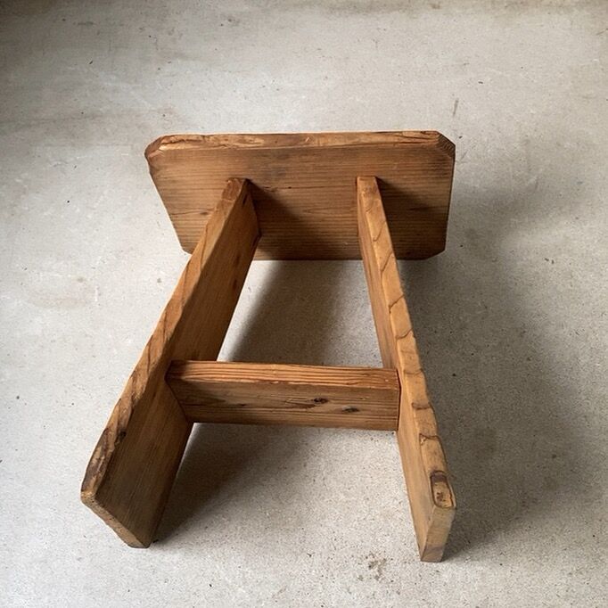 ビンテージ　踏み台　無垢　昭和レトロ　スツール fit=scale-down,w=1200