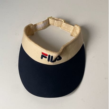 FILA フィラ  サンバイザー　80s 90s ヴィンテージ  トリコカラー フリーサイズ
