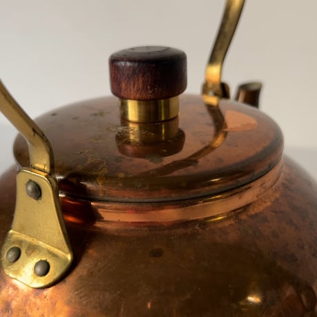 COPPER100 HOMEWARE 新光金属 コッパー100 ホームウェア 純銅ケトル 銅製やかん  木製ハンドル 木製摘み 槌目素地 USED