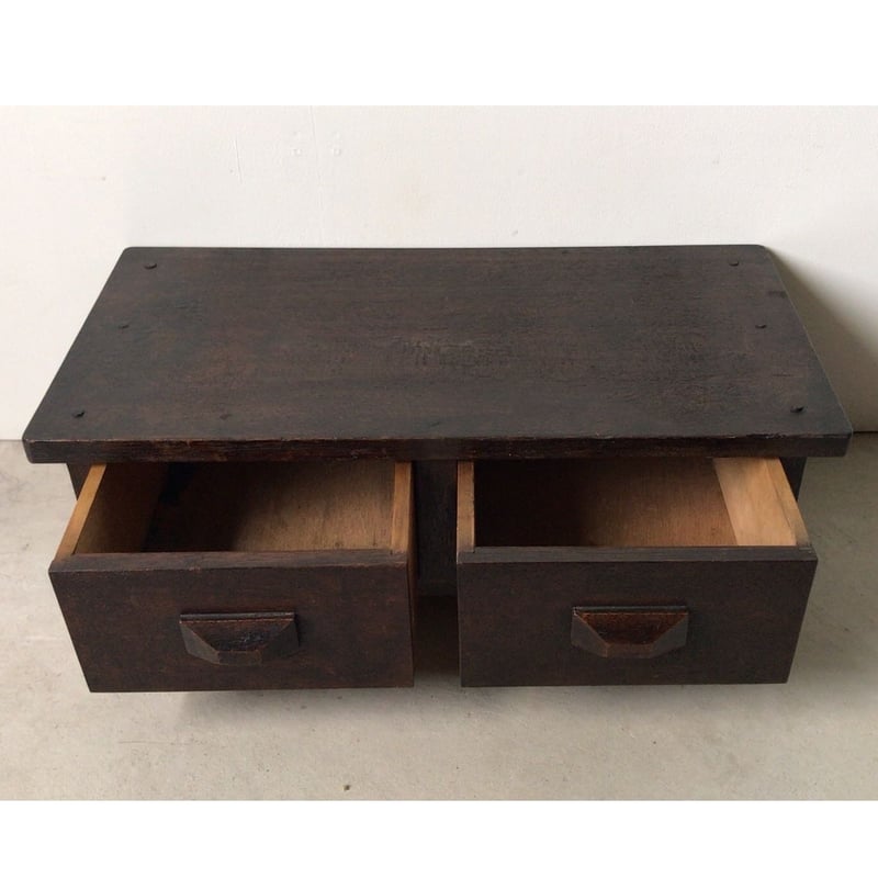 引き出し付き花台 飾り台 香炉台 民藝 デザイン 経机 古家具 古道具