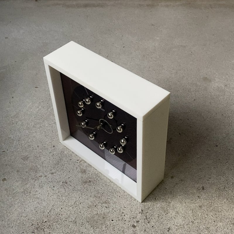 SEIKO セイコー 80s クオーツ 2針 置時計 ダークパープル文字盤