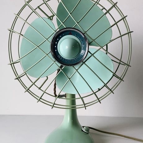 Mitsubishi Electric Mfg.Co.japan 三菱扇風機 AC ELECTRIC FAN 1950〜60年代のオールド三菱 ヴィンテージ家電 ミントグリーン 2段階調 完品範疇