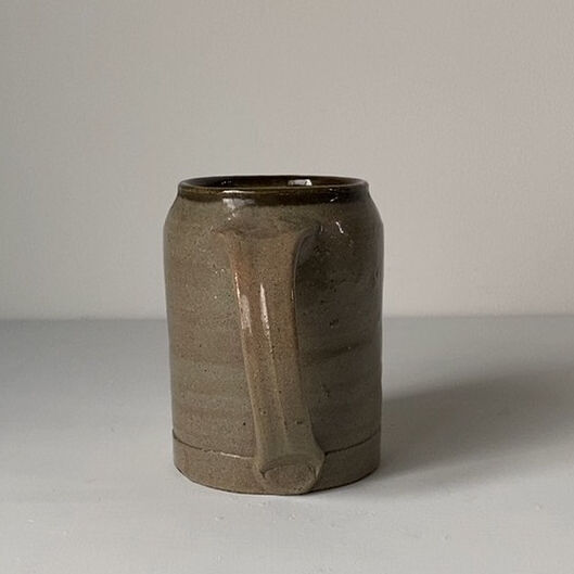 未使用 70s アサヒビール 濱田庄司 益子焼 ビアマグ 陶器ジョッキ 民芸 original