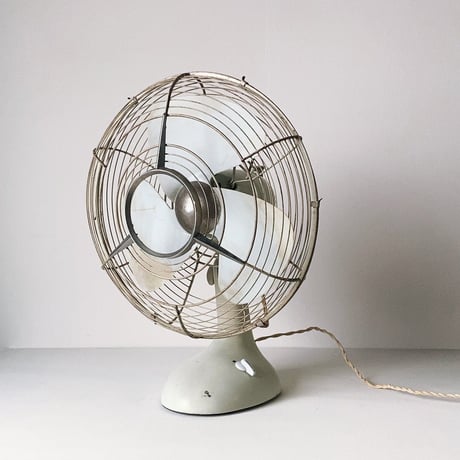 NATIONAL ELECTRIC FAN　ナショナルエレクトリックファン 1950〜60年代 ヴィンテージ扇風機 オールド家電 ライトグレー 単色 3段階調  良品