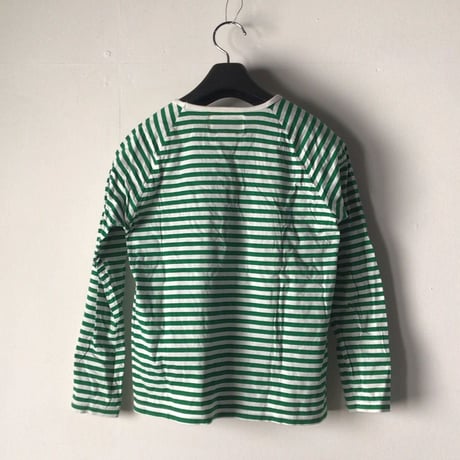 Charpentier de Vaisseau（シャルパンティエ・ドゥ・ヴェッソ）ラグランスリーブ  長袖カットソー.  グリーン/ホワイト  made in  japan