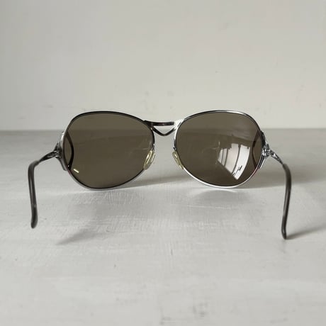 Christian Dior クリスチャンディオール D59　サングラス シルバーフレーム アイウェア 眼鏡 メガネ オールドディオール ヴィンテージ ケース付き 中古良品