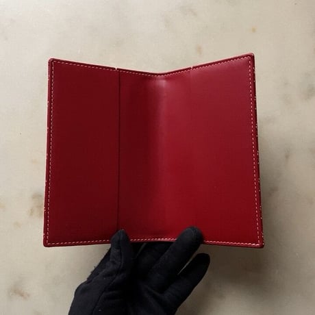 GOYARD ゴヤール  手帳カバー ルージュ 赤 ボルドー CAMBONPMLTY02   15 ×9.5cm 中古美品