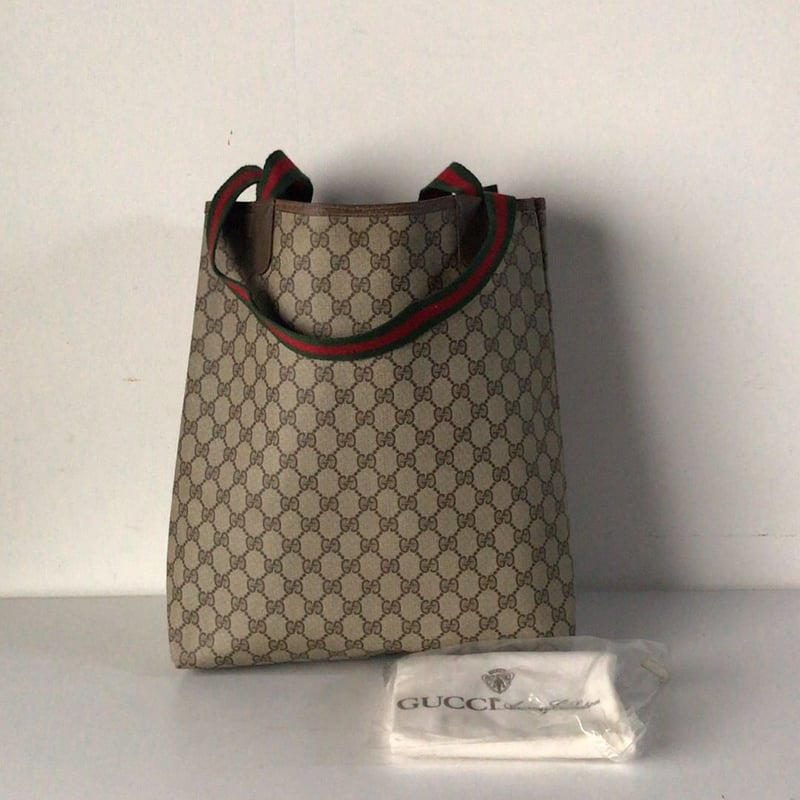 GUCCI オールドグッチ トートバッグ シェリーラインハンドル GG柄 ...