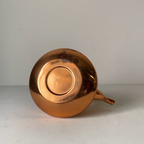 SS Shimamoto 島本製作所 コッパーケトル 純銅薬缶  ベル型 ウッドハンドル ウッド摘み 無垢材 美品範疇