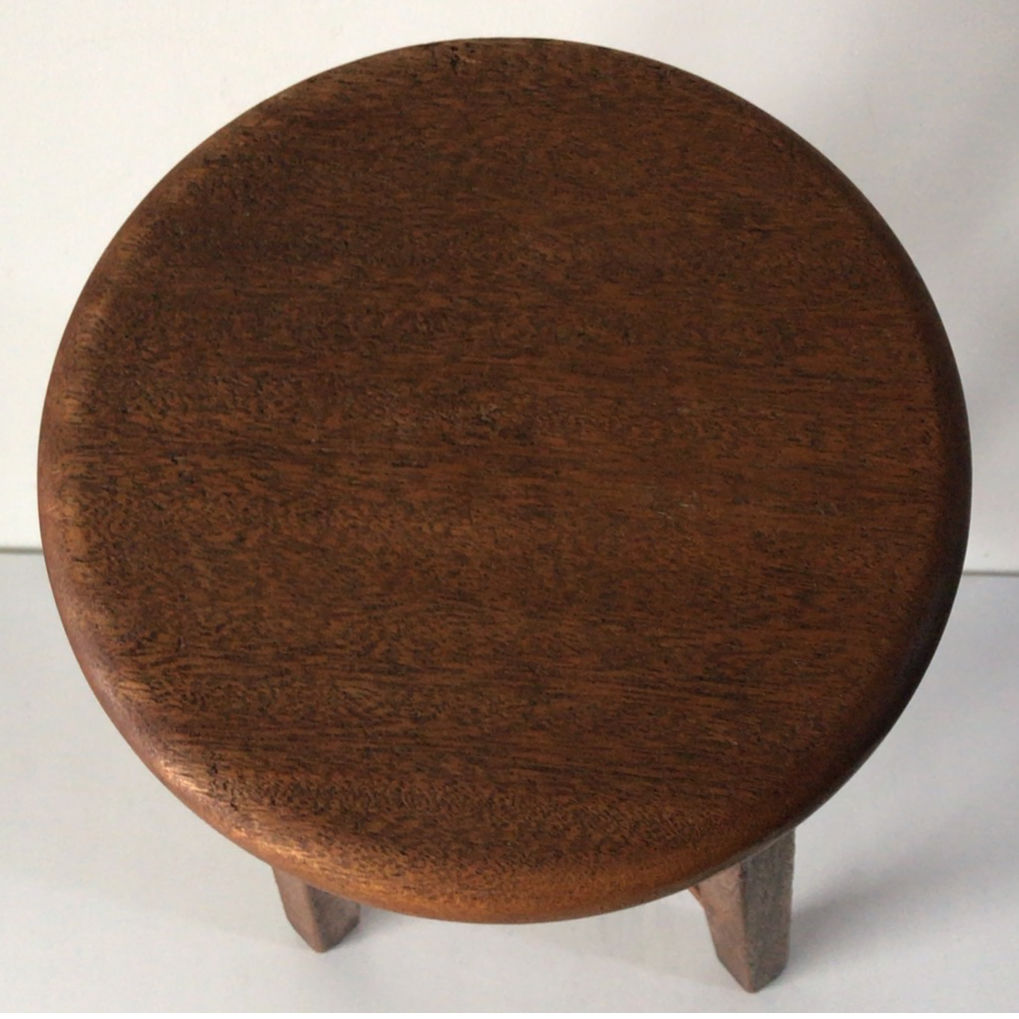 木製無垢 ヴィンテージ スツール アンティーク 古い丸椅子 高めの