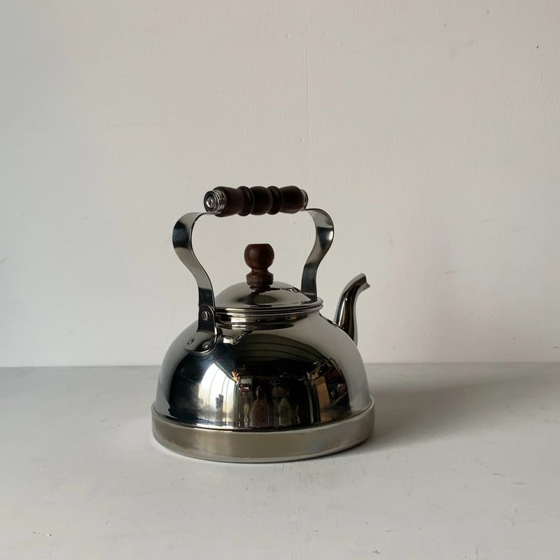 ステンレスケトル ウッドハンドル ウォールナット シンプルデザイン 未