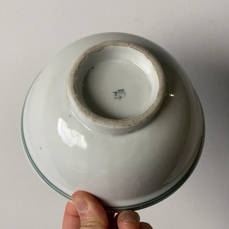 中国陶磁器 明宣徳 緑色と白色のボウル ヴィンテージボウル 2点セット