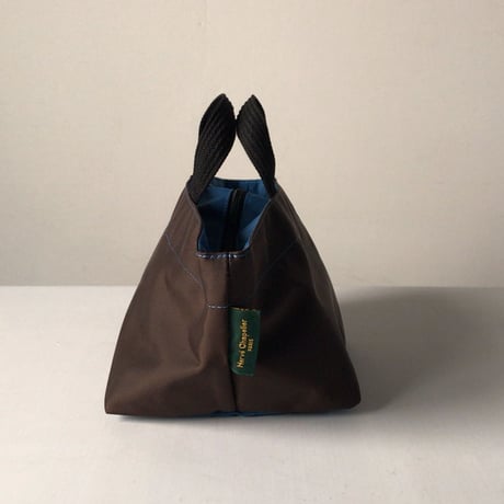 Herve Chapelier  エルベシャプリエ  901N (ナイロン 舟型トートS)  ミニトート バッグ 鞄　モカ／オーシャン   made in france  中古美品