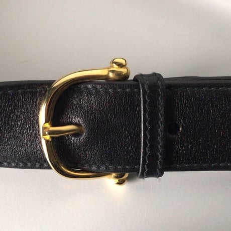 CELINE  セリーヌ  ゴールド馬車金具  カーフレザー  ショルダーバッグ   ブラック  ヴィンテージ  オールド   極美品