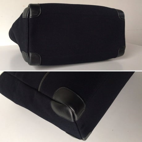 HERMES エルメス  パスパス 35 マリン (ダークネイビー) □R刻印トワルゴエラン/ヴォー バレニア トートバッグ 2way仕様  中古極美品