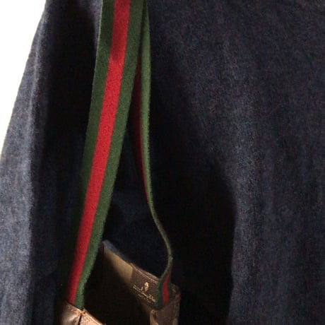 GUCCI オールドグッチ  トートバッグ　シェリーラインハンドル GG柄 コーティングキャンバス 保存袋付き 極美品　ヴィンテージバッグ
