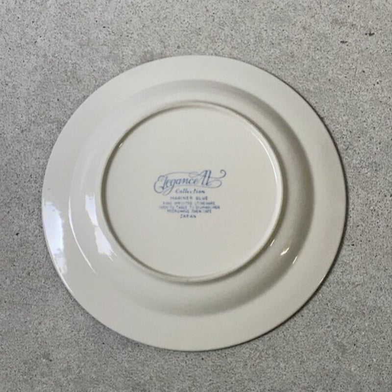 ストーンウェア ディナープレート27cm ネイビー ライン Elegance