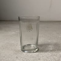 アンカーグラス  3個セット　アサヒビール/リボンシトロン アドバタイジンググラス 昭和初期  高さ10.5cm ほんのりブルーグレー アンティークグラス コップ 完品  ※3点ございます。