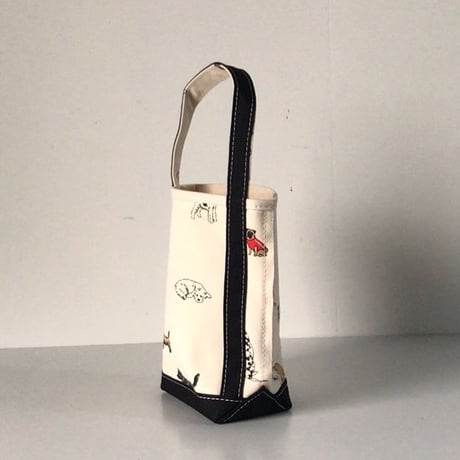 TEMBEA  テンベア  バケットトートバッグ スモール  ミニ  犬柄  キャンバス ファブリック  2018  中古美品