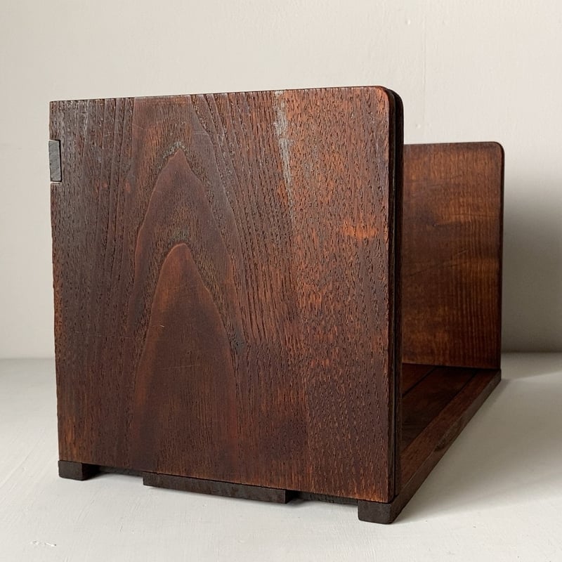 ヴィンテージブックスタンド 木製伸縮本立て 3号証紙 静岡市考案保障