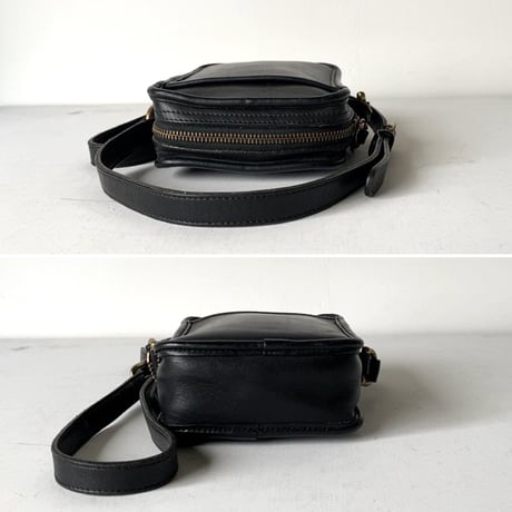 COACH オールドコーチ レザー ミニショルダーバッグ No.J6M-9973  グローブレザー ブラック 真鍮金具 ヴィンテージバッグ made in USA