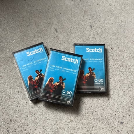 Scotch 3M  LOW NOISE DYNARANGE C-60  スコッチ ヴィンテージカセットテープ  70s 使用品 爪あり (1個の価格)