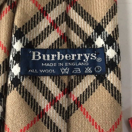Burberrys バーバリーズ ウール100％ ノバチェック・ネクタイ　ロンドン三越購入品 デッドストック未使用品 袋有り イングランド製 made in England
