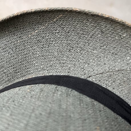 Colombia panamahat ヴィンテージ パナマハット ユニセックス 頭周約55.5cm 水色 ブルーグレー 編み帽子 中折れ帽 麦わら帽子