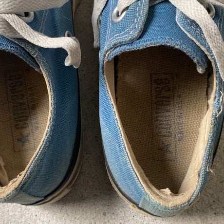 CONVERSE ALL STAR  コンバースオールスター 80’S USA製  銀箱  US3 1/2 (22.5cm)  希少(当て布/サイドステッチ/囲みロゴ) ライトブルー