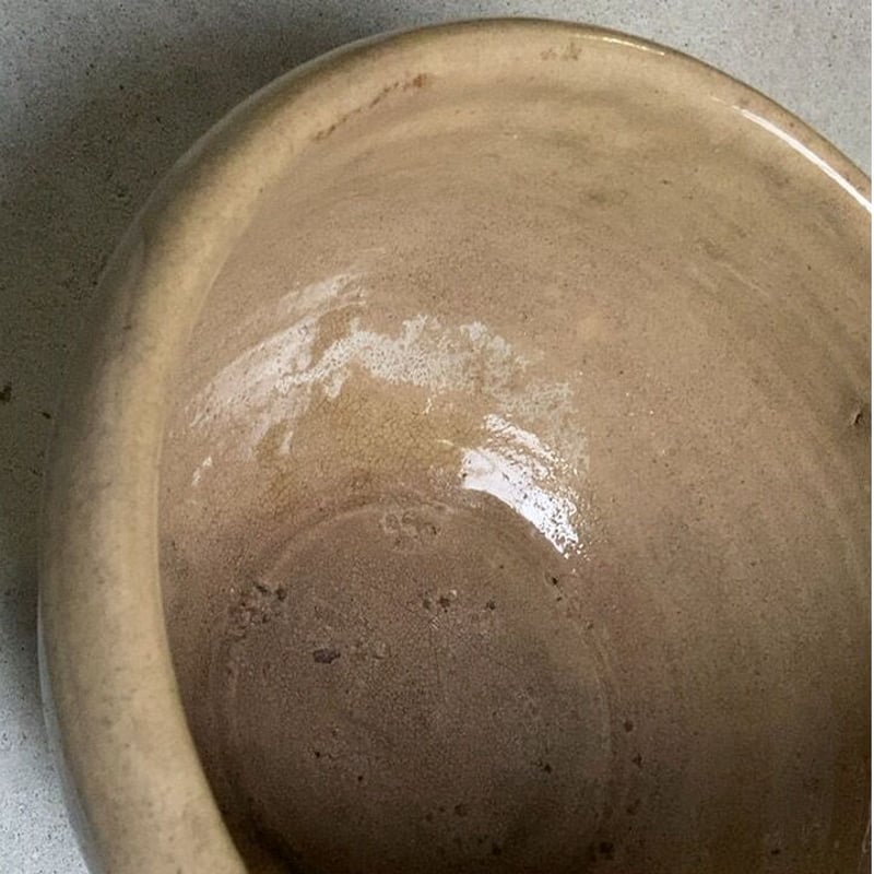 古いこね鉢33cm 民藝鉢 昭和期 古甕 メダカ鉢 睡蓮鉢 ガーデニング