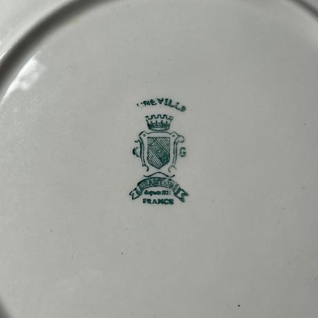 B　Luneville リュネヴィル  波リム 単色 ホワイト フランスアンティーク 1920年代-1950年代頃　キズなし完品範疇(貫入あり))