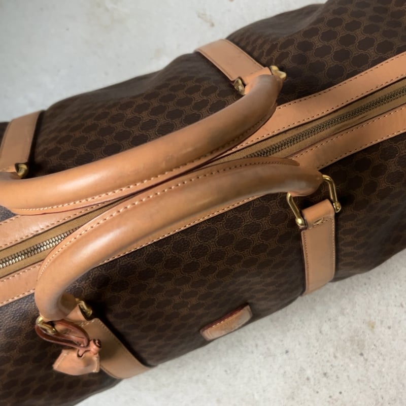 セリーヌ　マカダム　トリオンフ　ボストンバッグ　大容量　4179 セリーヌ マカダム トリオンフ ボストンバッグ ラージサイズ ブラウン