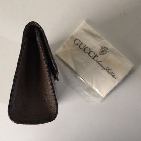 GUCCI オールドグッチ セカンドバッグ クラッチバッグ GG柄 コーティングキャンバス 保存袋付き 16.001.44 中古美品　ヴィンテージバッグ