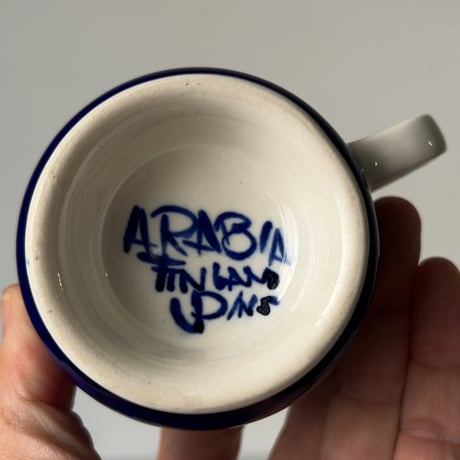 ARABIA アラビア (オールドアラビア) Valencia バレンシア コーヒーカップ＆ソーサー ハンドペイント 北欧ヴィンテージ 廃盤品　商品No.1