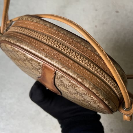 H様おまとめ品 CELINE オールドセリーヌ トリオンフ(マカダム) 総柄  ラウンドファスナーポシェット ミニバッグ ヴィンテージセリーヌ 中古良品